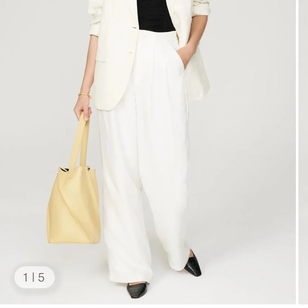 Anine Bing White Carrie Pants - Picture 2 of 9